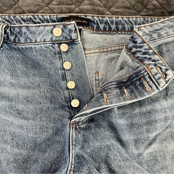 House Of Harlow 1960 Shorts Women Size 33 Cut Off High Rise Jean Blue W - Picture 8 of 8